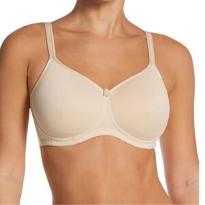 NWOT Amoena Mara Contour Foam Soft Cup T-Shirt Bra 1150 Light Nude SZ 40B